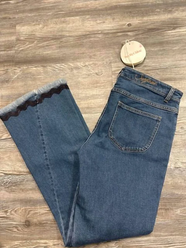 Fashionable Casual Tops The Pantalon Jeans In Blue
