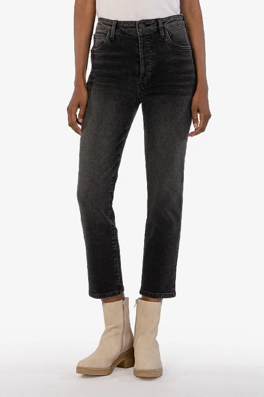 Women's Chic Outerwear Garments Rosa High Rise Vintage Crop Straight Leg Jean In Convenient Wash