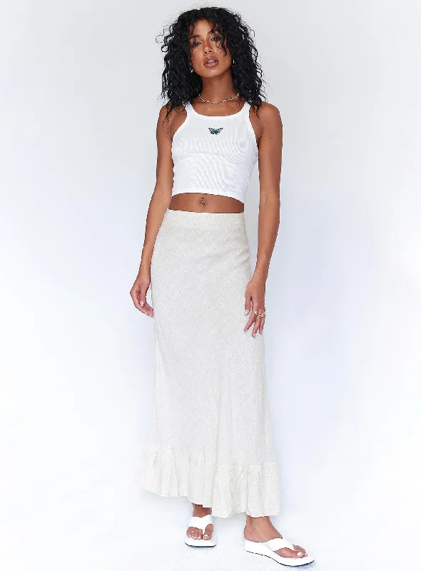 Women's Seasonal Apparel Sally Midi Skirt Beige