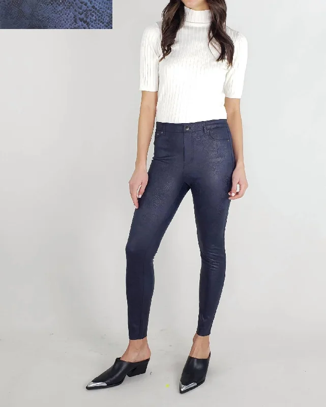 Clothes For Sale High Rise Snake Print Skinny Jeans In Blue Snake