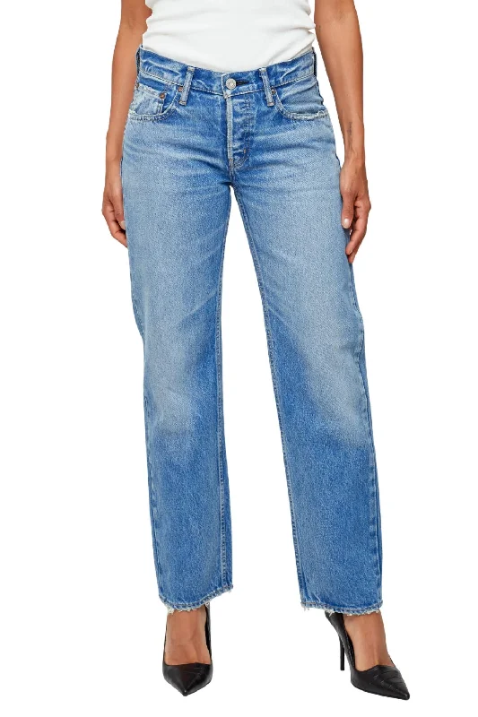 Women's Professional Attire Mv Cheval Straight Low Jeans In Ltblu