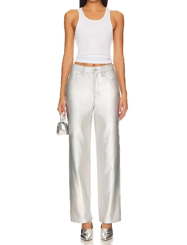 Women's Clothes Cassie Super High Rise Straight Jeans In Coated Prism