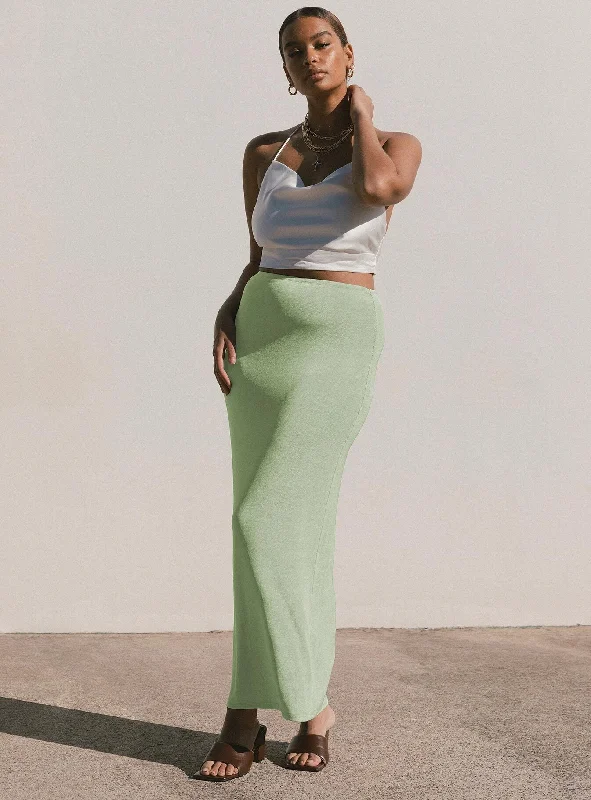 Flash Discount Harriette Maxi Skirt Sage