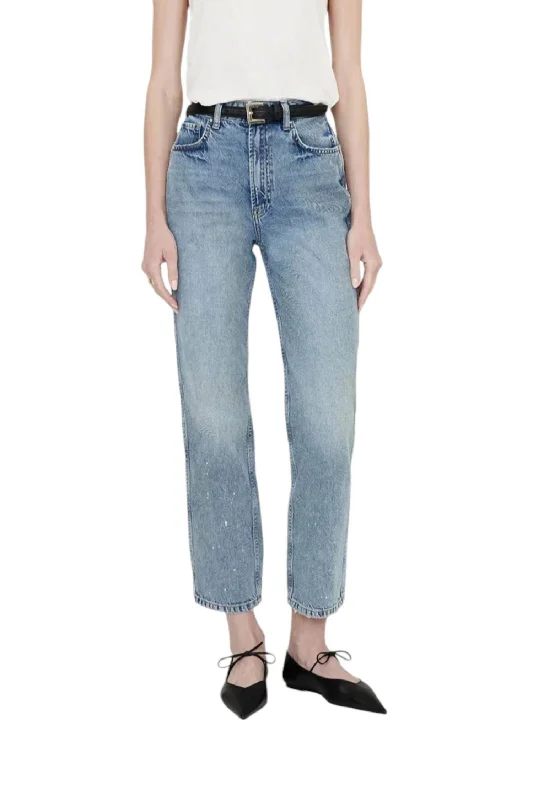 Women's Evening Wear for Special Occasions Paint Vin Jeans In Pacific Blue