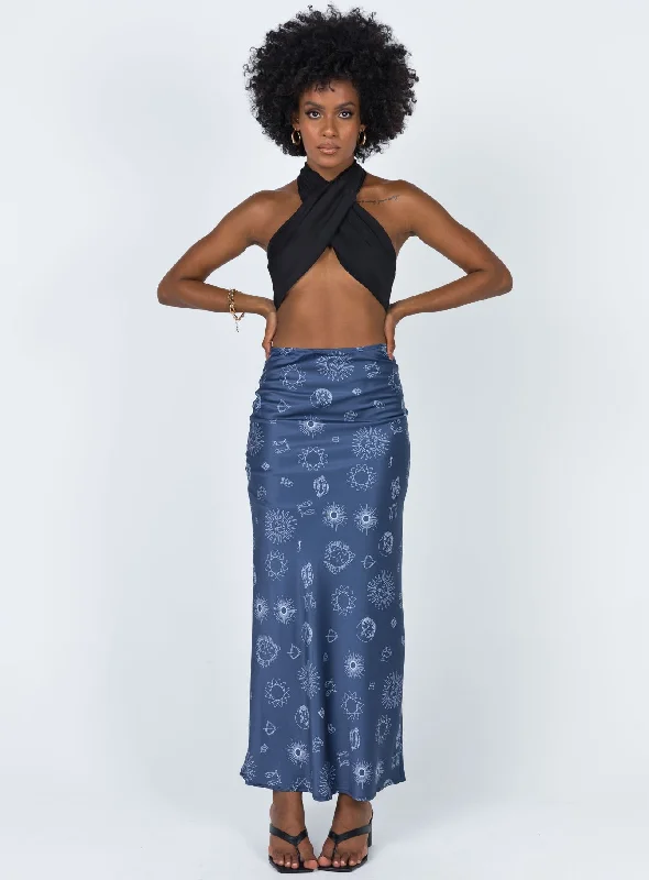 End of Season Sale Miller Midi Skirt Blue