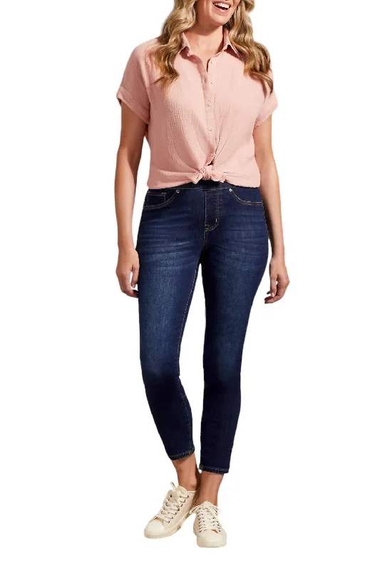 Women's Loungewear Clothes Audrey Pull On Jeans In Deep Ocean