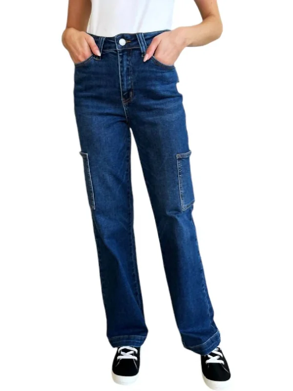 Holiday Special Offers Modern Cargo Jeans In Dark Indigo