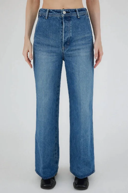 Fashionable Tops for Women Women's Cambria Centerpress Wide Leg Jeans In Blue
