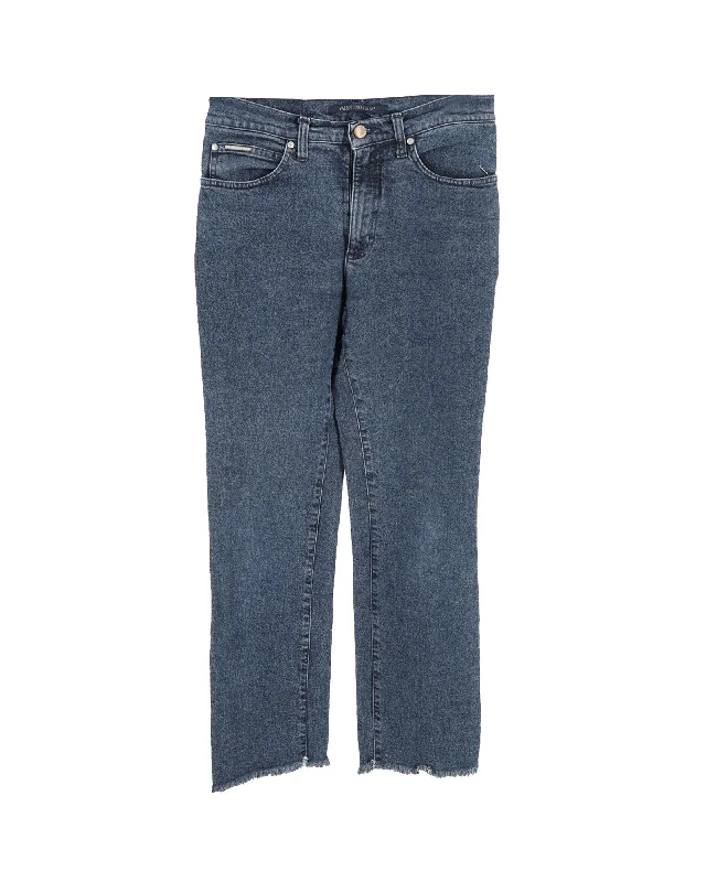 Women's Evening Clothes Valentino Boyfriend Jeans in Blue Denim