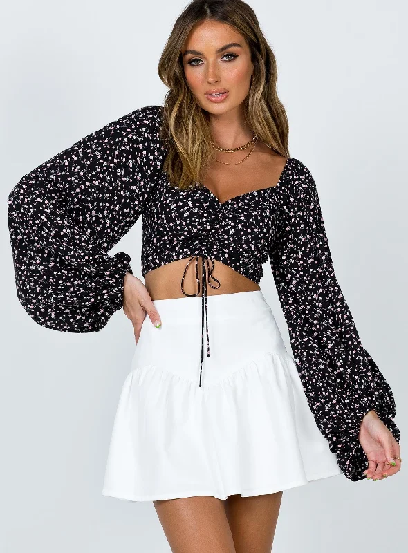 Fashionable Women's Outfit Delphie Mini Skirt White