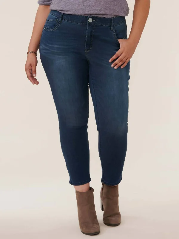 Affordable Women's Clothes High Rise Skinny Jeans - Plus Size In Blue Artisanal Denim Affordable Women's Clothes High Rise Skinny Jeans - Plus Size In Blue Artisanal Denim