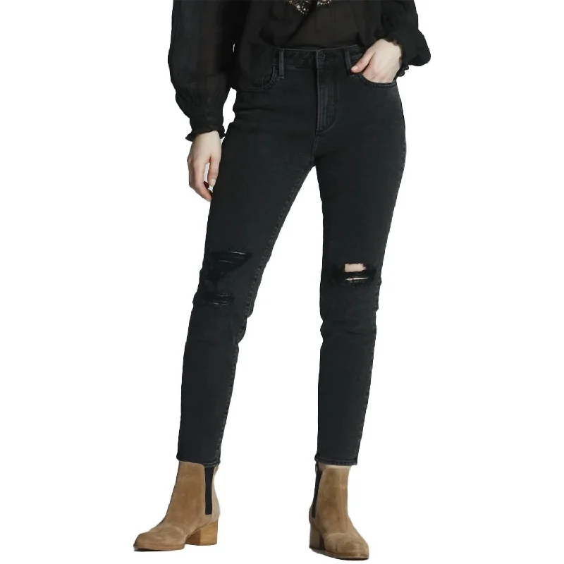 Women Clothes Gizelle Rocker Jean In Blackish