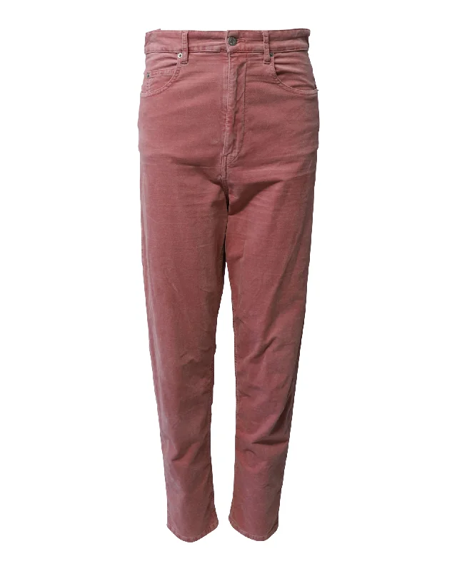 Fashionable Women's Casual Apparel Isabel Marant Regular Fit jeans in Pink Cotton Denim