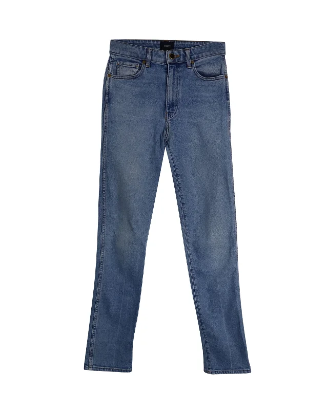 Comfortable Women's Clothes Khaite Slim-Fit Jeans in Blue Cotton