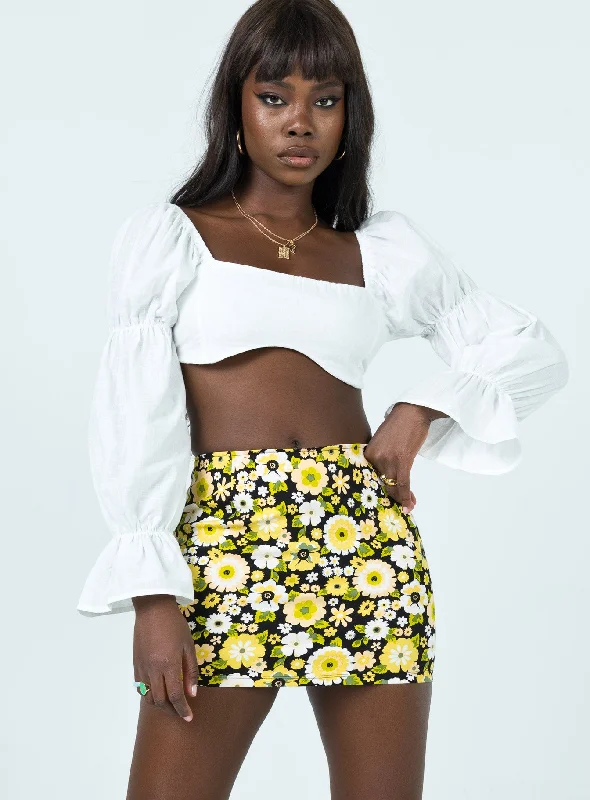 Women's Active Outfit For Fitness Motel Ima Skirt Retro Floral
