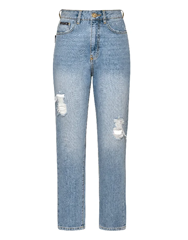 Women's Seasonal Clothes Denim Trousers Boyfriend Fit