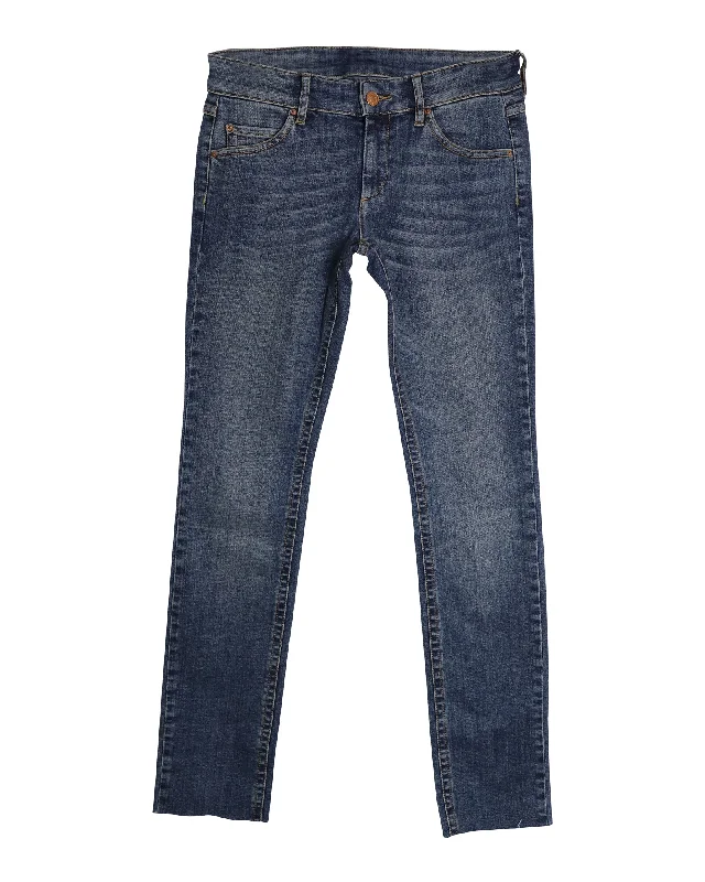 Women's Vacation Clothes Isabel Marant Slim Fit Jeans in Blue Cotton Denim