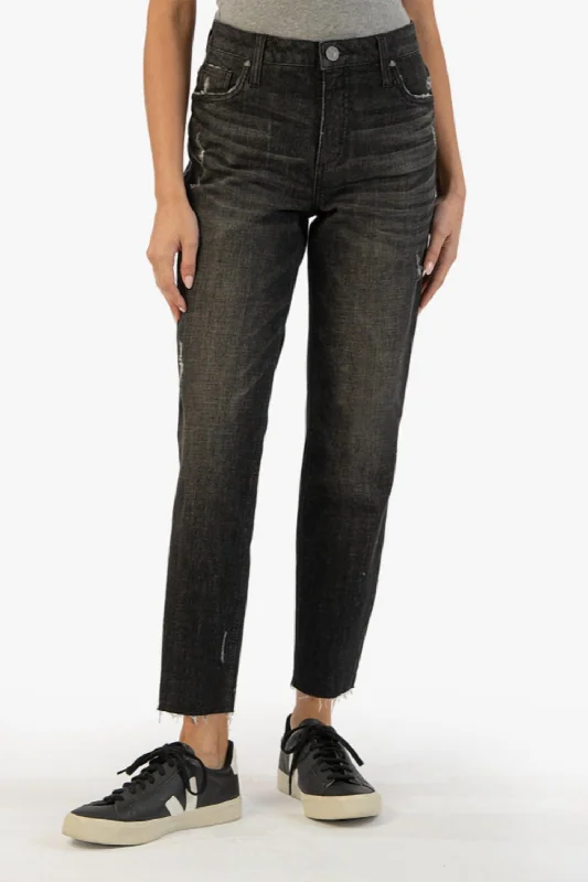 Elegant Women's Evening Garments Rachael High Rise Fab Ab Mom Jean In Distinguish Wash