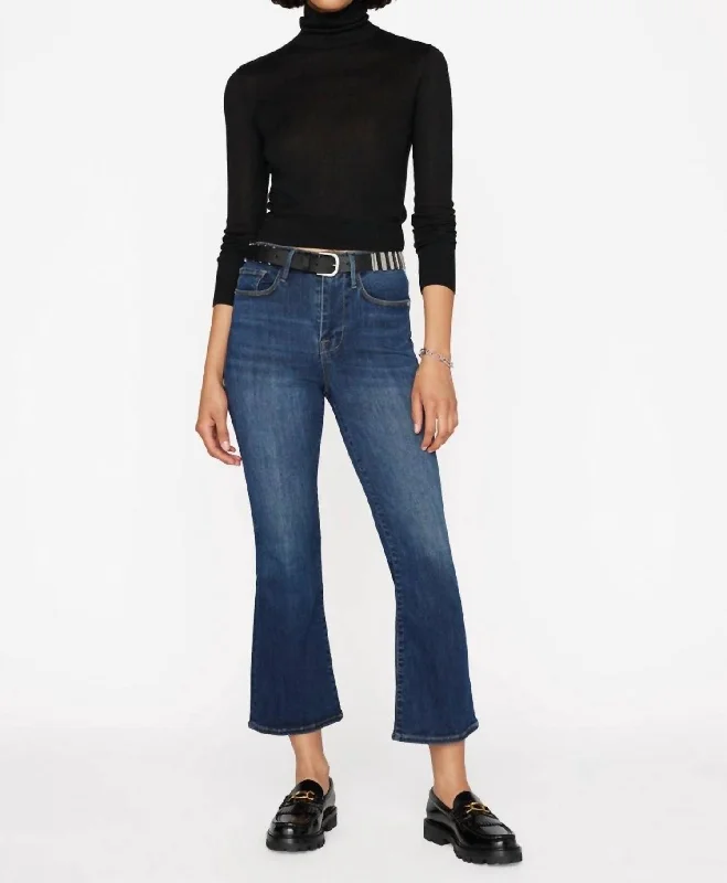 Chic Clothing For Women Le One Crop Mini Boot Denim In Hanbury