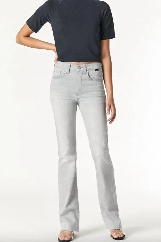 Women's Clothing Boutique Maria Flare Jean In Light Grey Feather Blue