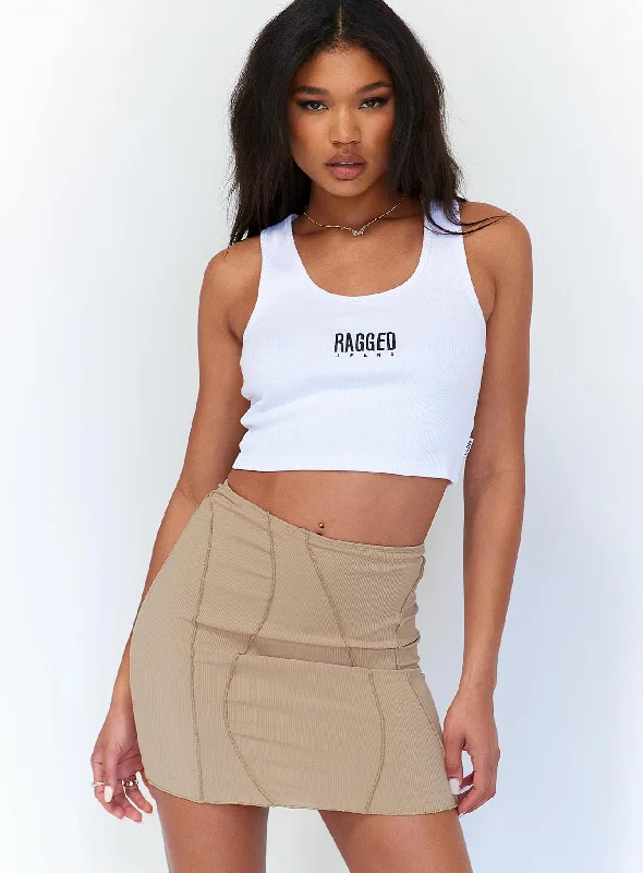 Fashionable Women's Casual Apparel Rhiana Mini Skirt Brown