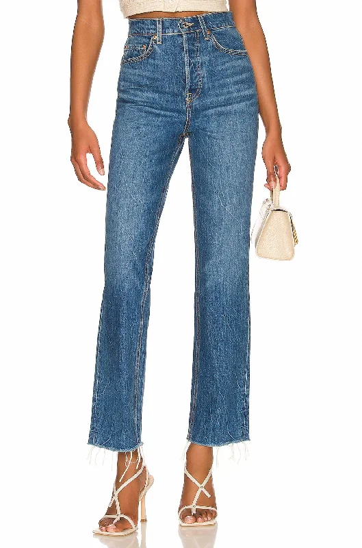 Women's High-Fashion Attire Cassidy Mid Rise Straight Jeans In Runyon Canyon