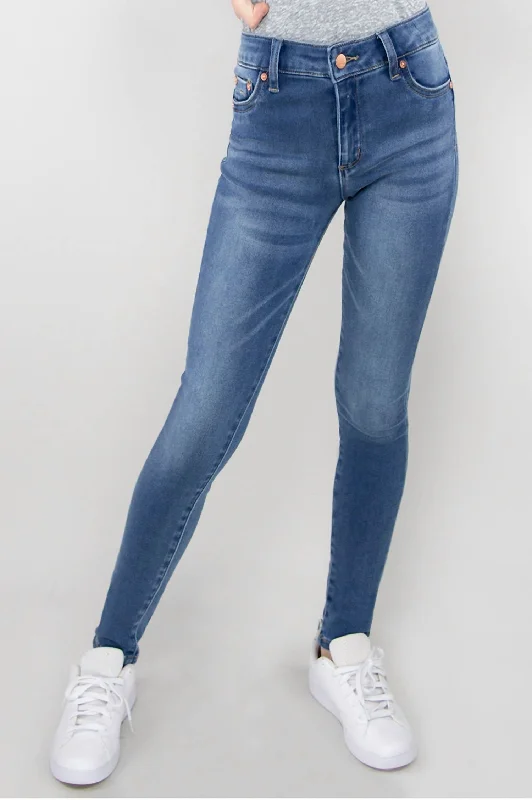 Stylish Everyday Clothing High Rise Ankle Skinny Jeans In Indigo