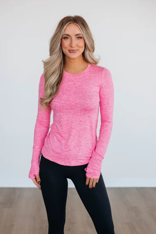 Women's Contemporary Apparel Devine Active Top - Bubblegum