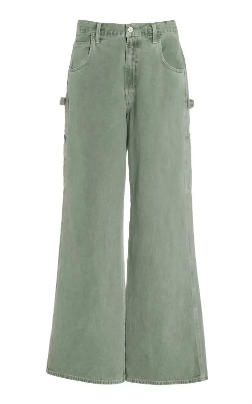 Women's Travel Garments Magda Denim Carpenter Pant In Salmander