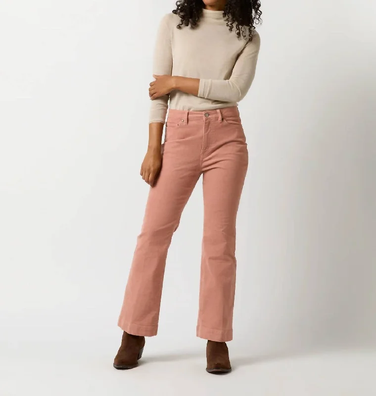 Women's Stylish Vacation Attire Kendall Flare 5-Pocket Jean In Rose