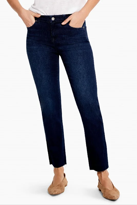 Charming Everyday Clothing For Women Mid Rise Straight Ankle Jean In Twilight