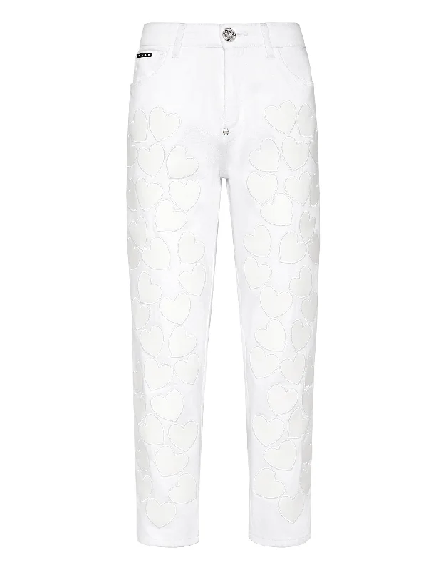 Women's Clothes And Apparel Sets Denim Trousers Mom Fit Heart