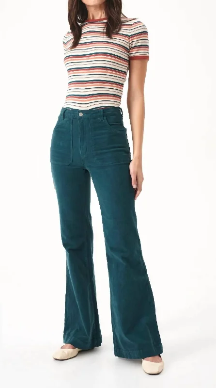 Women's Clothing Eastcoast Flare Jeans In Forest Cord