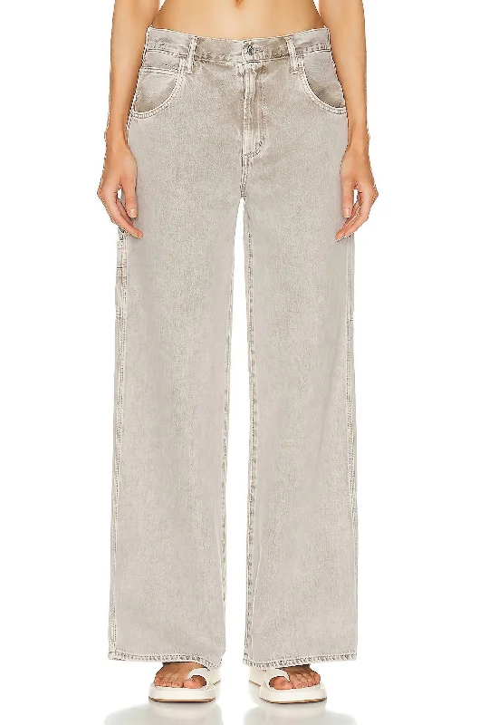 Stylish Women's Clothes for Work and Play Magda Denim Carpenter Jean In Drab