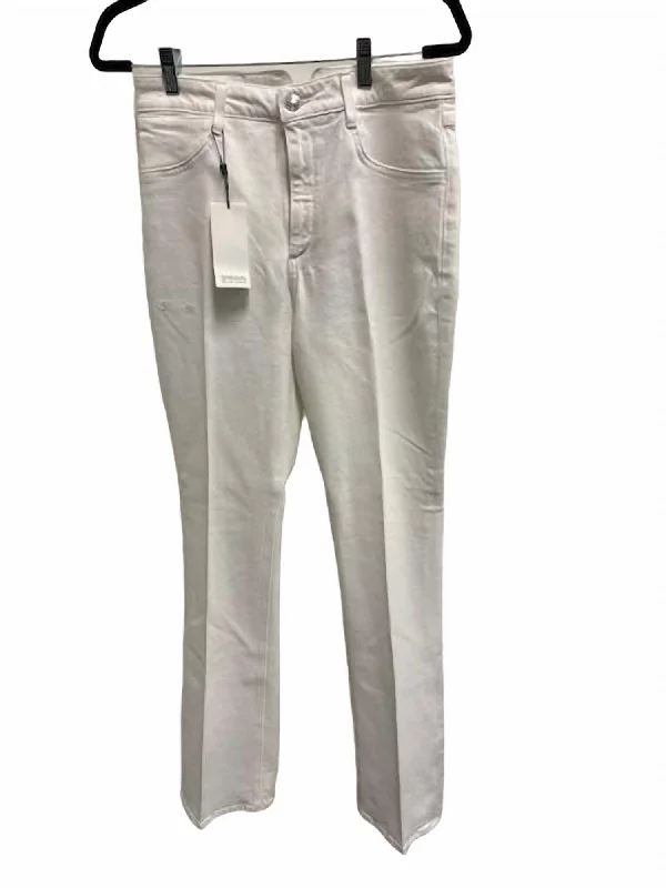 Sophisticated Women's Fashion Micro Flare Jeans In White