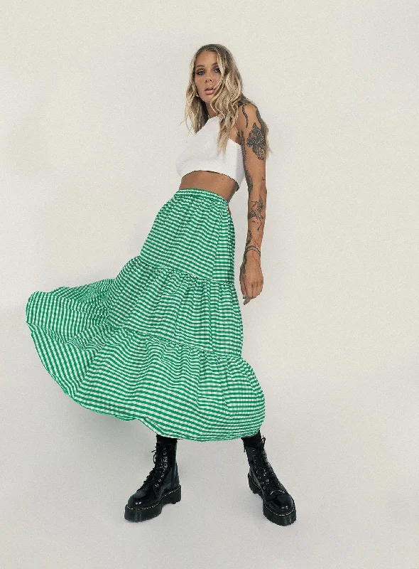 Affordable Fashion Clothing For Women Hale Midi Skirt Green