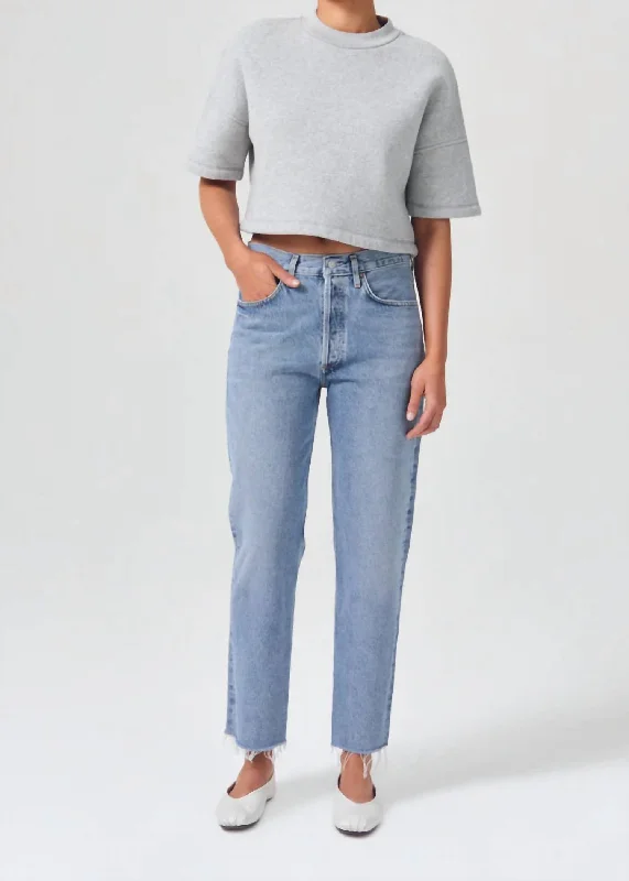 Seasonal Women's Fashion Trends Lana Crop Mid Rise Straight Jean In Sway