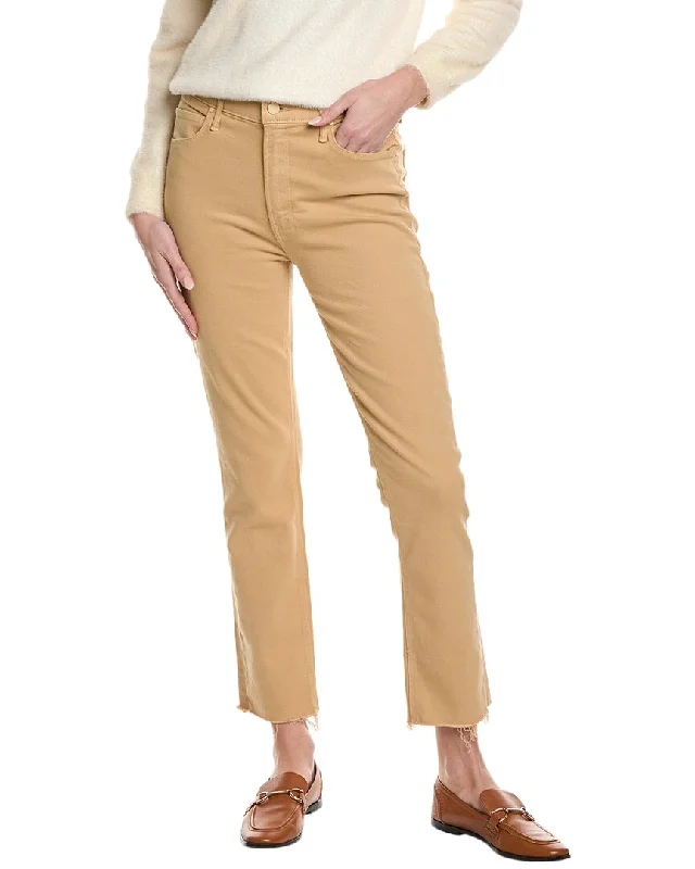 Women's Night-Out Outfit MOTHER Mid-Rise Dazzler Sand Ankle Fray Jean