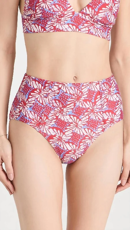 Women's Office Attire Serena Bikini Bottom In Ruby Petal