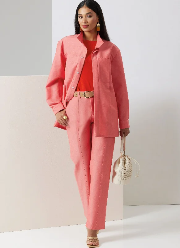 Women's Elegant Clothing Sets Vogue Unisex Trousers & Shirts V2039