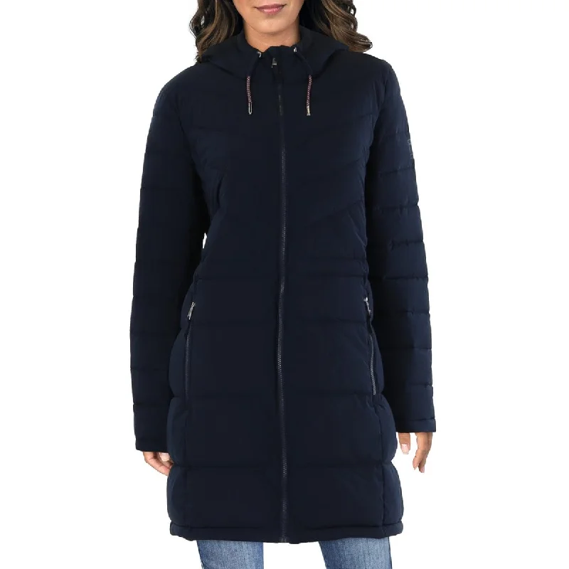 Women's Clothes Womens Quilted Midi Puffer Jacket