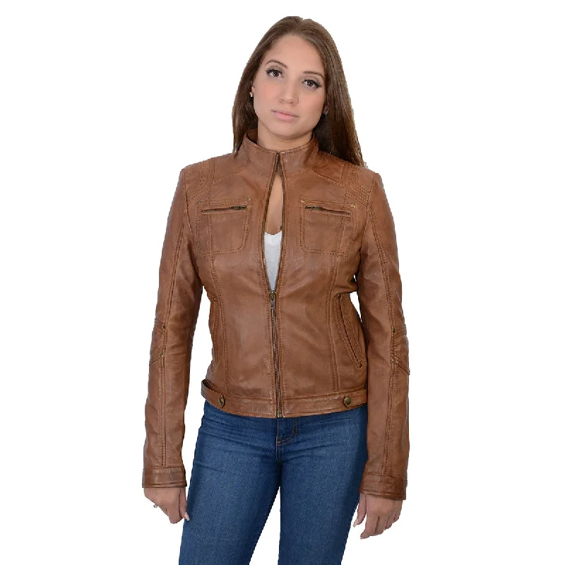 Best Online Women's Boutiques Milwaukee Leather SFL2800 Women's Racer Whiskey Stand Up Collar Motorcycle Fashion Leather Jacket Best Online Women's Boutiques Milwaukee Leather SFL2800 Women's Racer Whiskey Stand Up Collar Motorcycle Fashion Leather Jacket