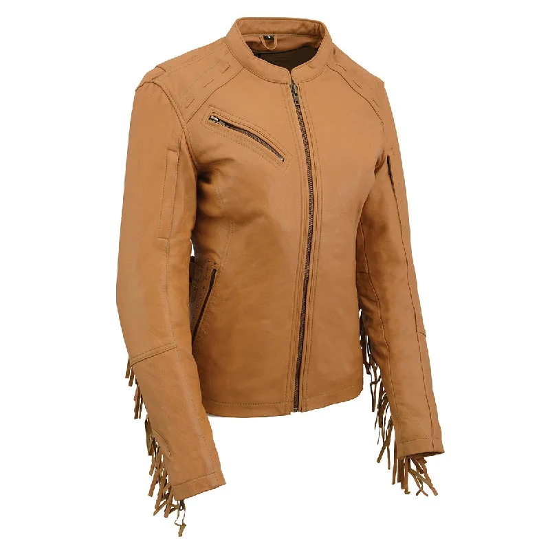 Online Boutiques Affordable Milwaukee Leather MLL2566 Ladies ‘Fringed Racer’ Lightweight Saddle Leather Jacket Online Boutiques Affordable Milwaukee Leather MLL2566 Ladies ‘Fringed Racer’ Lightweight Saddle Leather Jacket