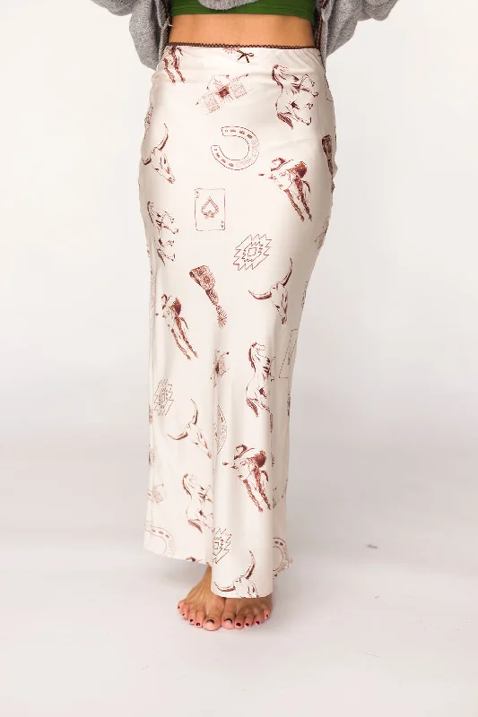 Affordable Fashion for Women Modern Cowgirl Skirt in Cream