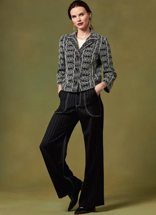 Fashion-forward Women's Clothing Vogue Jacket and Trousers V1644