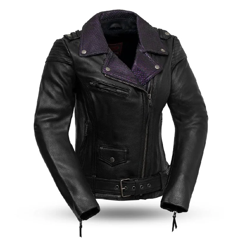 Woman Clothing First Manufacturing FIL184CJS Women’s ‘The Iris’ Black Leather Motorcycle Jacket Woman Clothing First Manufacturing FIL184CJS Women’s ‘The Iris’ Black Leather Motorcycle Jacket