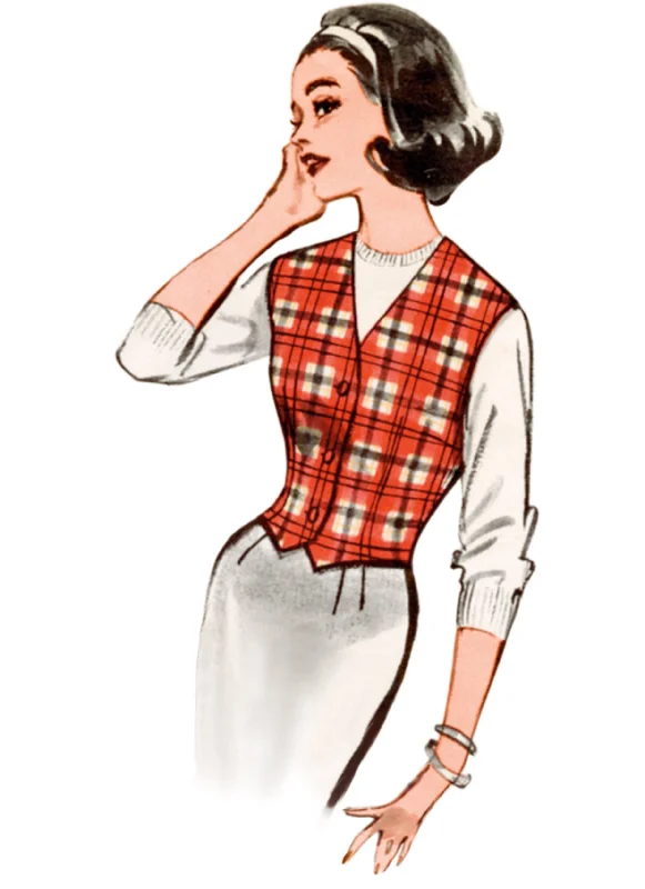 Modern Women's Outfit Butterick Vintage Vest or Waistcoats B7018