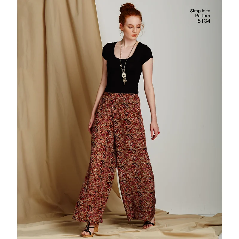 Stylish Everyday Clothing Simplicity Trousers and Shorts S8134