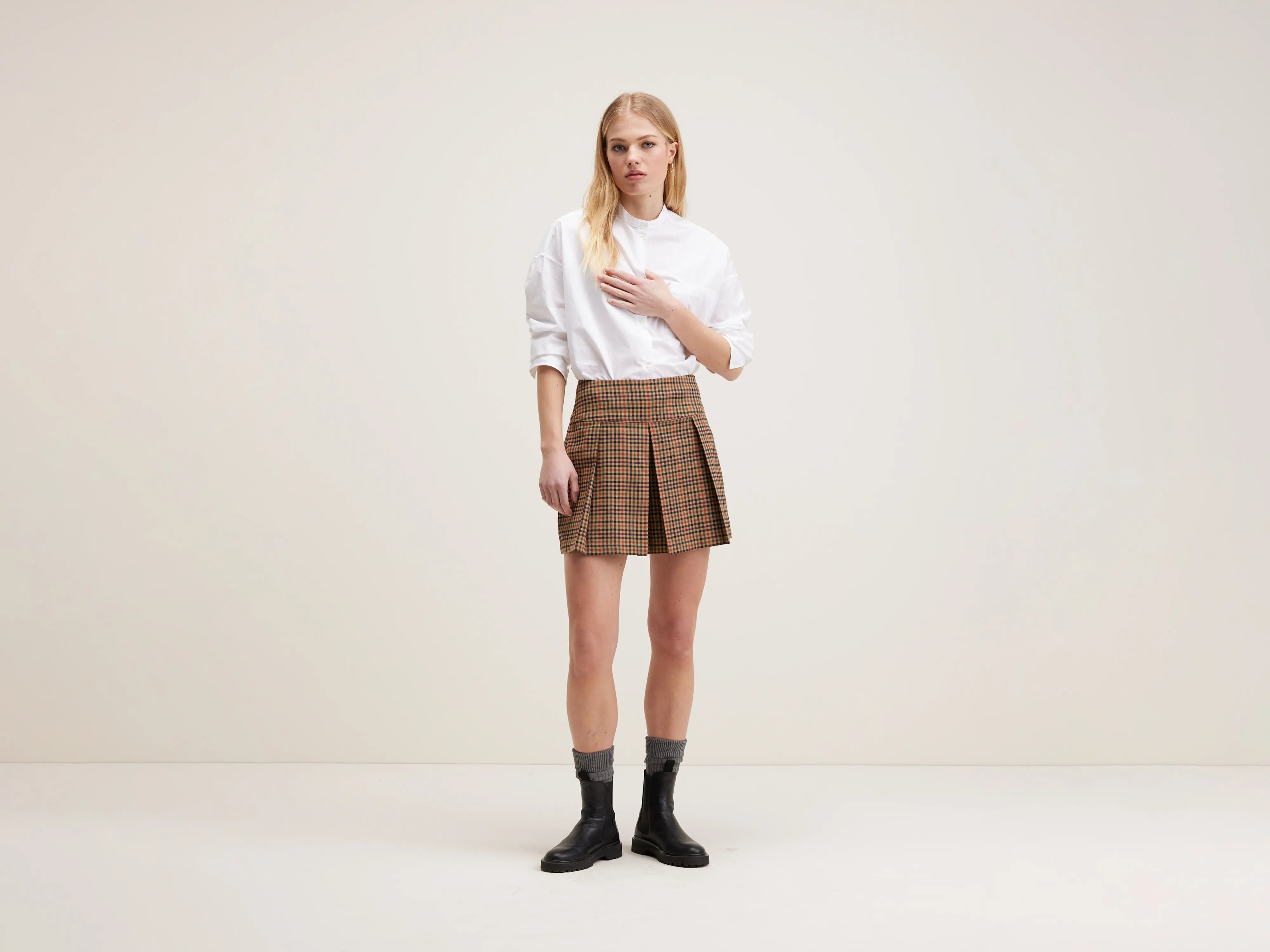 Vintage-Inspired Women's Clothes Tulsi mini skorts (242 / W / CHECK A)