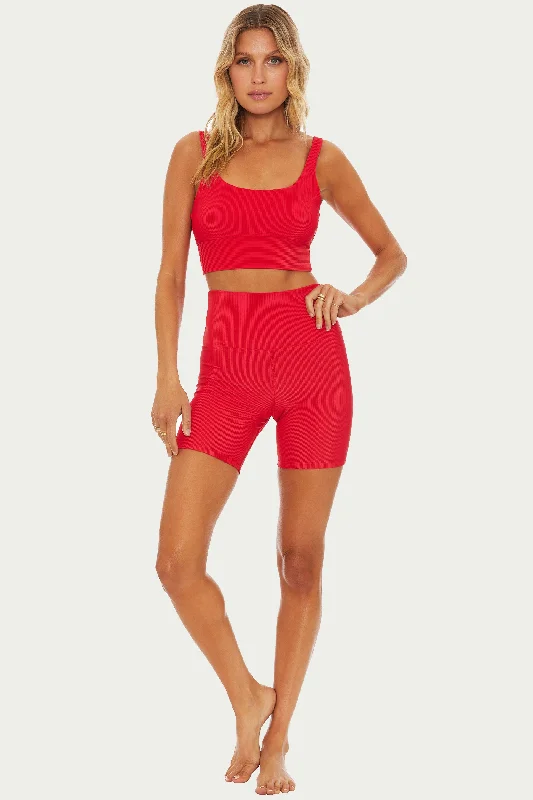 Charming Women's Holiday Apparel Bike Short Red